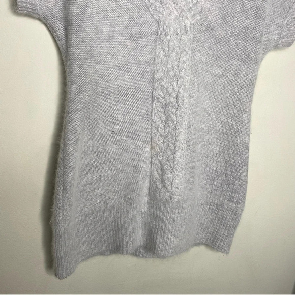 Elena Solano Gray Angora Rabbit Hair Lambswool Knit Tunic Sweater Size Small - Picture 6 of 7